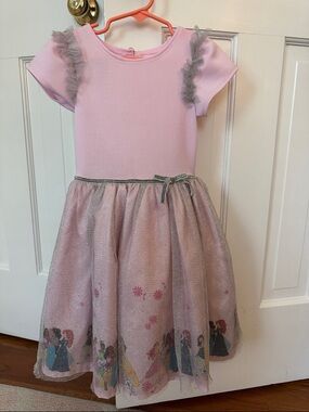 Pippa & Julie Disney Princess Pink & Silver Tulle Princess Party Dress -4